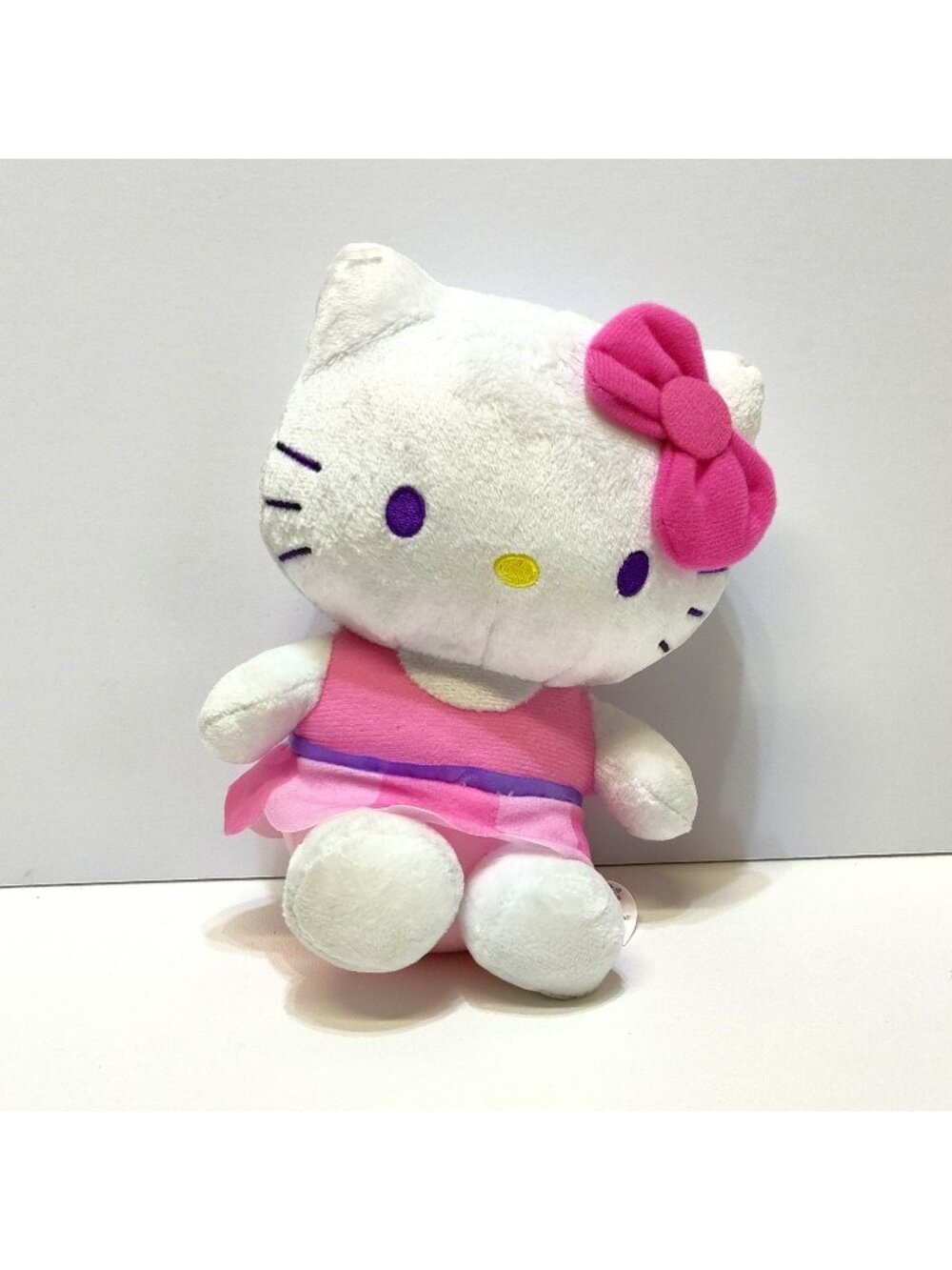 Hello Kitty Plush Stuffed Toy Pink Dress Bow 7" Soft Collectible By Sanrio 2022